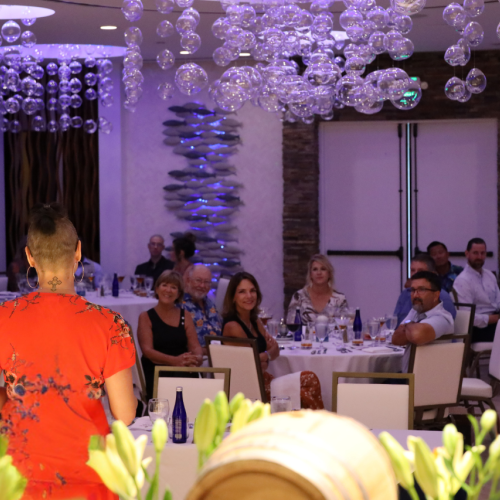 Social dinner in the Crystal Ballroom at Costa d'Este